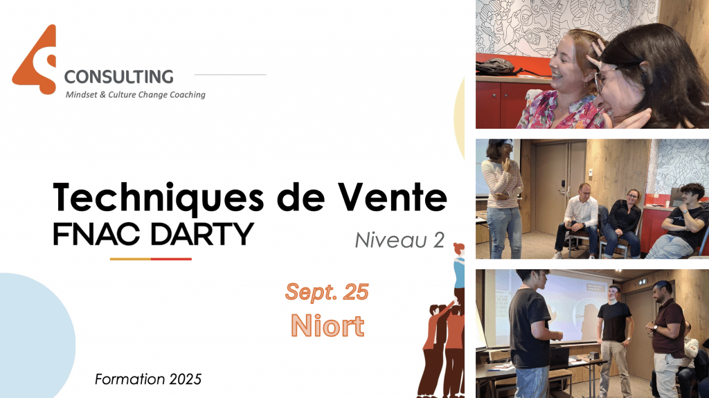 4S Consulting à Niort cette semaine – Formation Vente Avancée (Niveau 2) pour les équipes magasins FNAC.